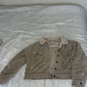 🖤CI SONO CORDUROY & FUR CROPPED JACKET